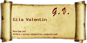 Gila Valentin névjegykártya